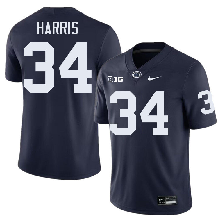 Franco Harris Penn State Jersey,PSU Nittany Lions #34 Franco Harris Football Uniforms-Navy